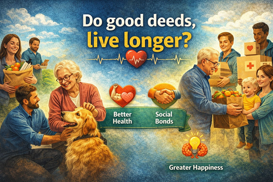 Do good deeds, live longer? —